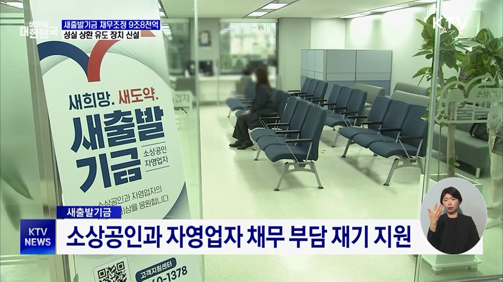 새출발기금, 9조8천억 채무 조정···성실 상환 유도