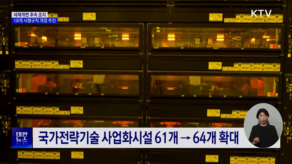 국가전략기술 세제지원 확대···18개 시행규칙 개정 추진