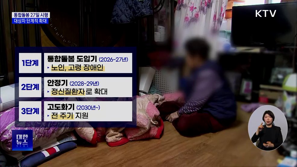 통합돌봄 로드맵···노인·장애인·정신질환자로 단계적 확대