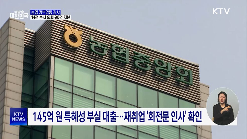 농협 '총체적 비리' 적발···정부, 14건 수사의뢰