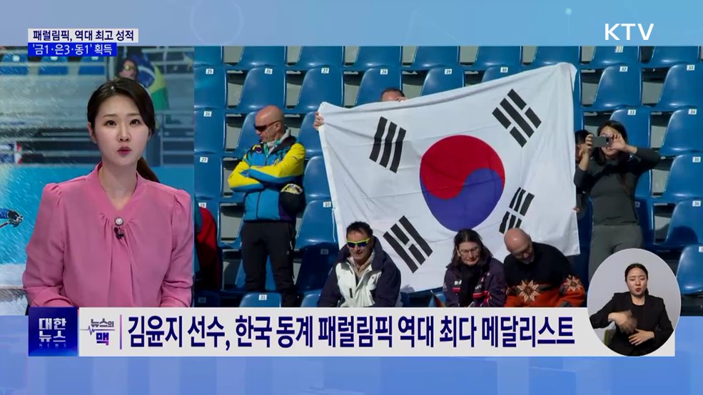 한국 패럴림픽, 벌써 역대 최고 성적···'금1·은3·동1' [뉴스의 맥]