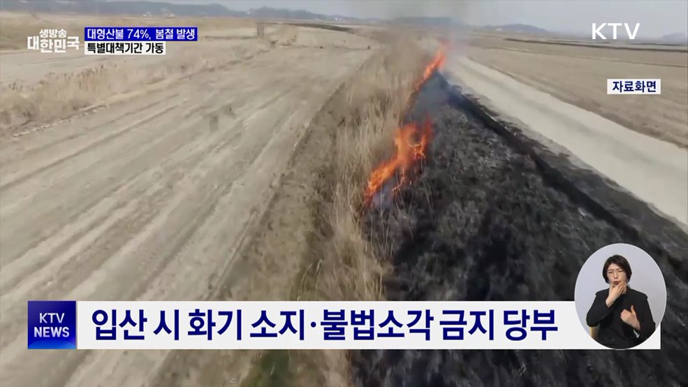 대형산불 74%, 봄철 발생···특별대책기간 가동