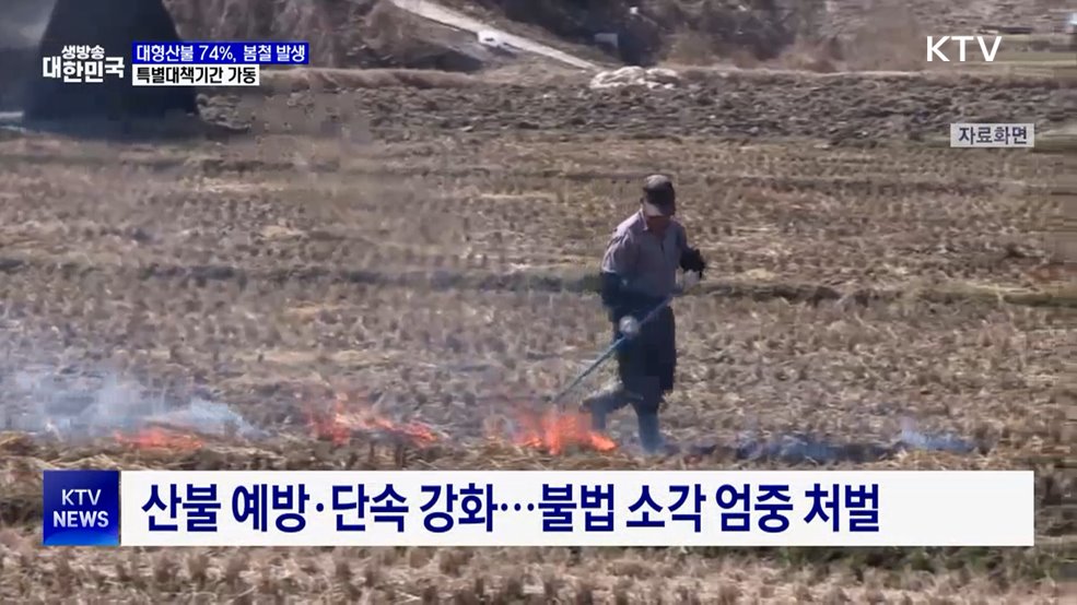 대형산불 74%, 봄철 발생···특별대책기간 가동