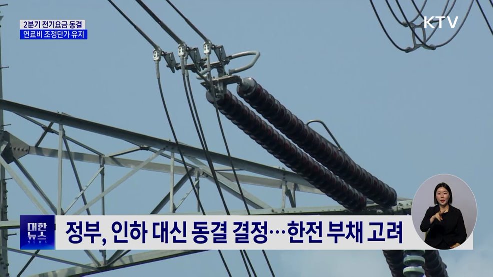 2분기 전기요금 동결···연료비 조정단가 유지