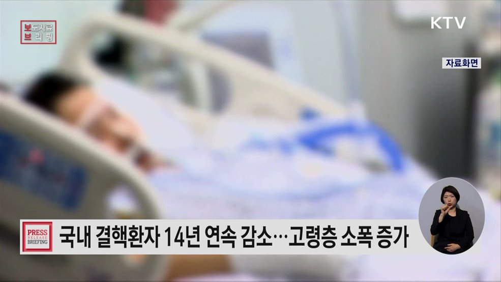 국내 결핵환자 14년 연속 감소 고령층 중심 관리 강화 필요