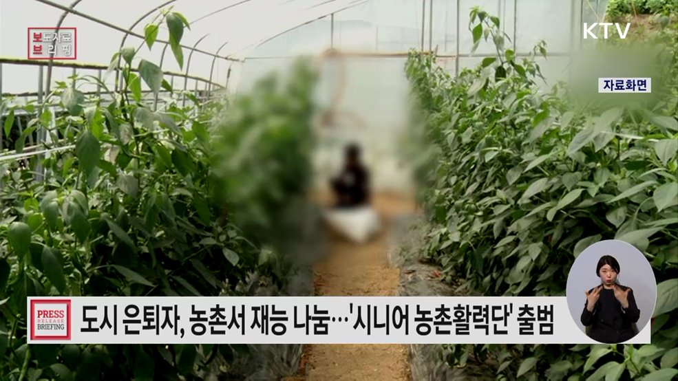 도시의 시니어분들, 농촌에서 재능을 나눠보세요.