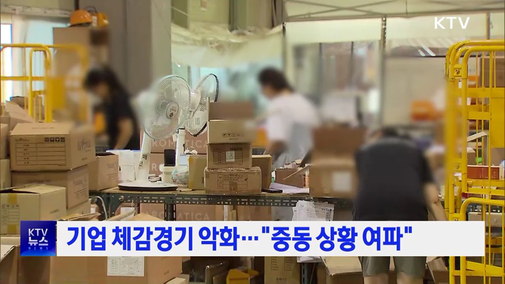 기업 체감경기 악화···"중동 상황 여파"