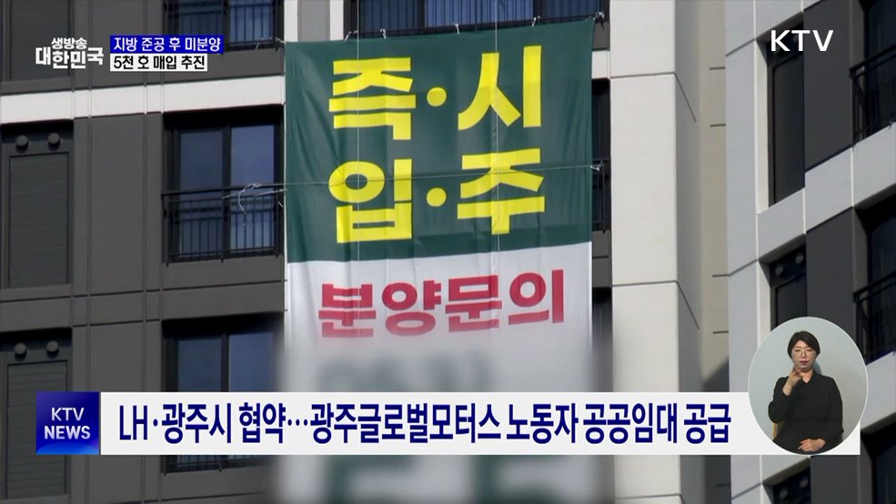 '지방 준공 후 미분양' 5천 호 매입···모집 대상 확대