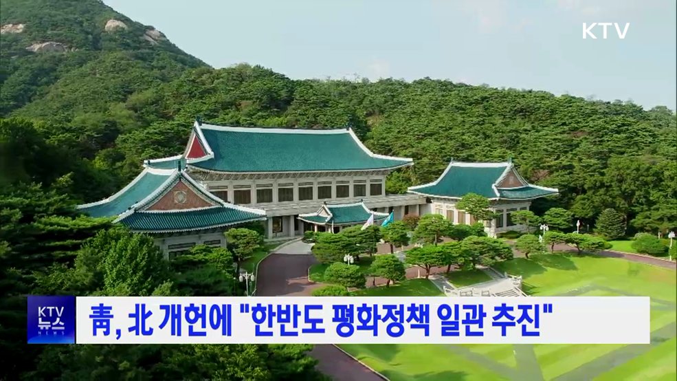 靑, 北 개헌에 "한반도 평화정책 일관 추진"
