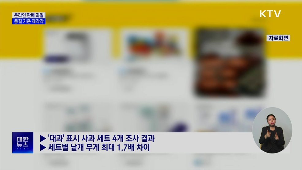 "고당도라더니"···온라인 판매 과일 기준·품질 제각각