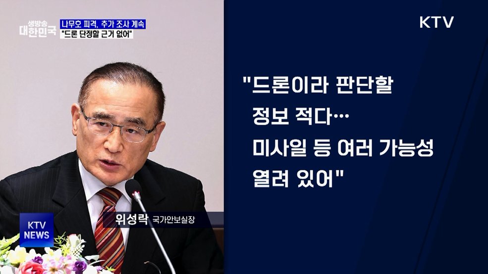 靑 안보실장 "나무호 피격, 드론 근거 없어···미사일 등 가능성"