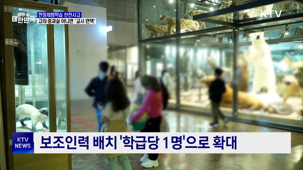 현장체험학습 안전사고, 고의·중과실 아니면 '교사 면책'