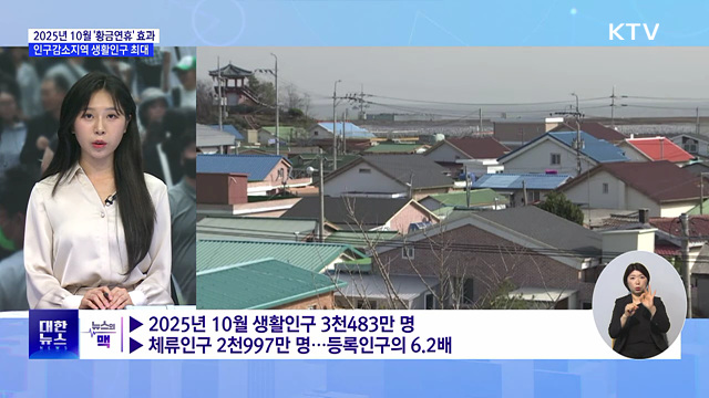 '10월 황금연휴' 효과··· 인구감소지역 생활인구 역대 최대 [뉴스의 맥]