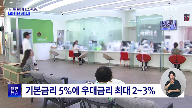 최고 연 8% 금리 '청년미래적금'···다음 달 22일 출시