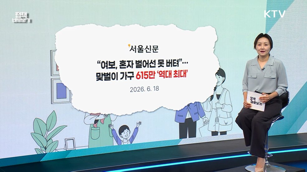 맞벌이 가구 615만 '역대 최대'