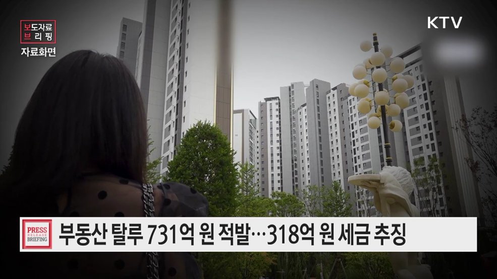 초고가 아파트 등 부동산 탈세 조사로 731억 원 탈루금액 드러나