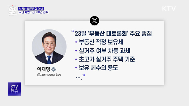 '부동산 대토론회' D-3···국민 의견 2천300건 접수