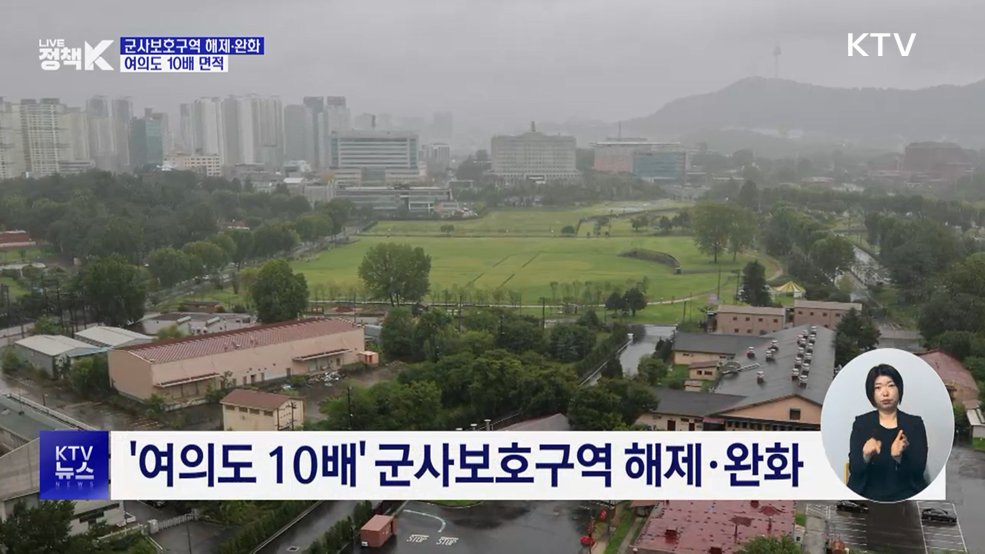 군사보호구역 해제·완화···여의도 10배