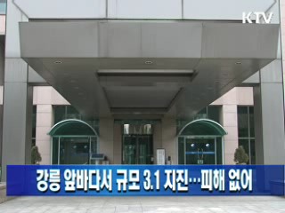 강릉 앞바다서 규모 3.1 지진…피해 없어