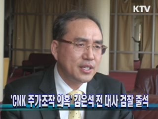 'CNK 주가조작 의혹' 김은석 전 대사 검찰 출석