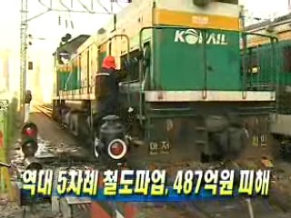 역대 5차례 철도파업, 487억원 피해