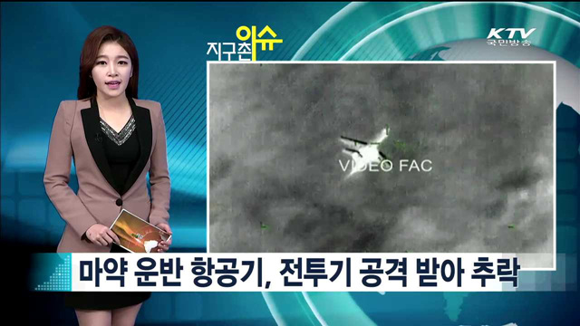 마약 운반 항공기, 전투기 공격 받아 추락