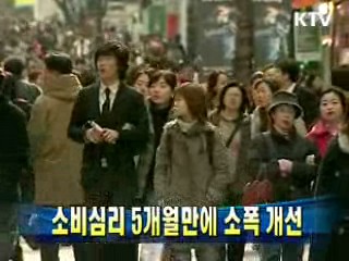 소비심리 5개월만에 소폭 개선