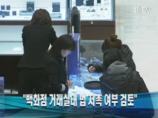 "백화점 거래실태 법 저촉 여부 검토"