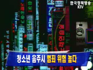 청소년 음주시 `범죄 위험 높다`