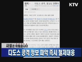 디도스 공격 정보 파악 즉시 철저대응
