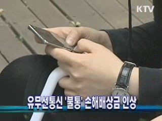 유무선통신 '불통' 손해배상금 인상