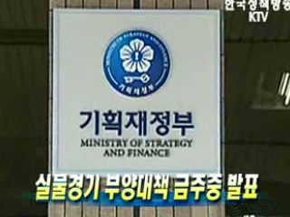 실물경기 부양대책 금주중 발표