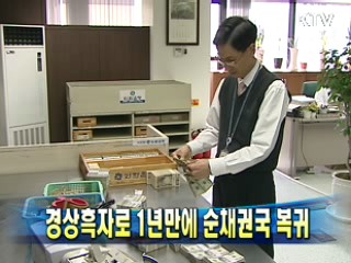 경상흑자로 1년만에 순채권국 복귀