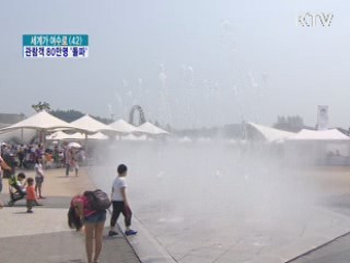 연휴 기간 최대 인파 몰려···80만명 돌파