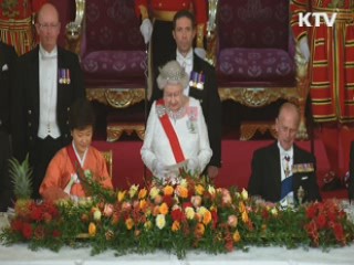 여왕 주최 국빈만찬 참석···"英 진정한 친구"