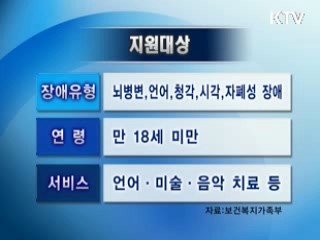 저소득층 장애아동 재활치료비 지원