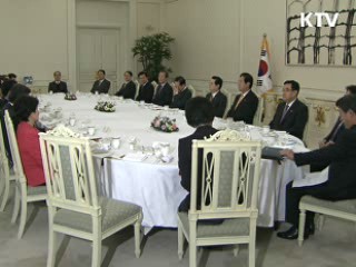 이 대통령-한나라당 지도부 7일 조찬회동