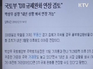 DTI 규제완화 연장 검토 안해