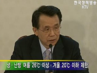 냉·난방 온도제한, 에너지 절약