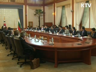 한·불가리아 정상회담 열려