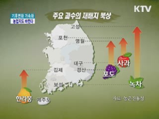 기후변화 가속화···한반도 농업지도 바뀐다