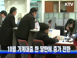 10월 가계대출 한 달만에 증가 전환