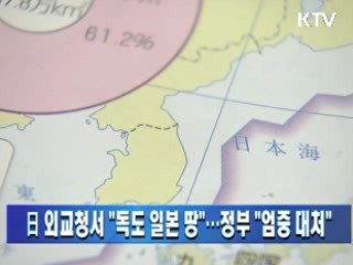 日 외교청서 "독도 일본 땅"…정부 "엄중 대처"