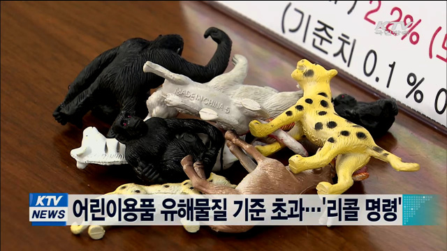 어린이용품 유해물질 기준 초과…'리콜 명령'