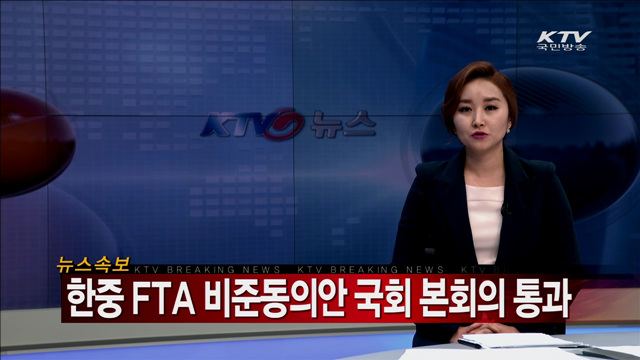 국회 외통위, 한·중FTA 비준안 의결…본회의 상정