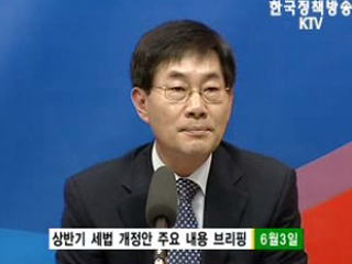 법인세율 인하, 감세 조기추진