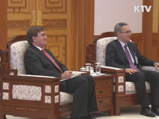 이 대통령, 라스무센 GGGI 신임 의장 접견