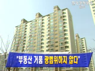 `부동산 거품 광범위하지 않다`