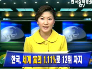 한국, 세계 富의 1.11％로 12위 차지