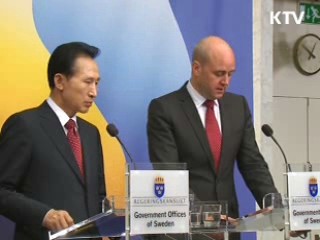 한·스웨덴 정상, 한·EU FTA 타결 선언
